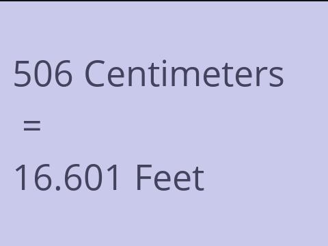 506 CM TO FEET