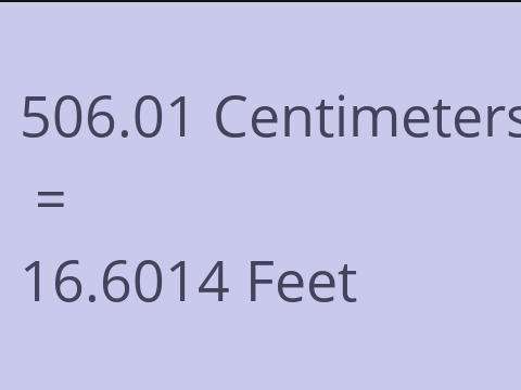 506.01 CM TO FEET