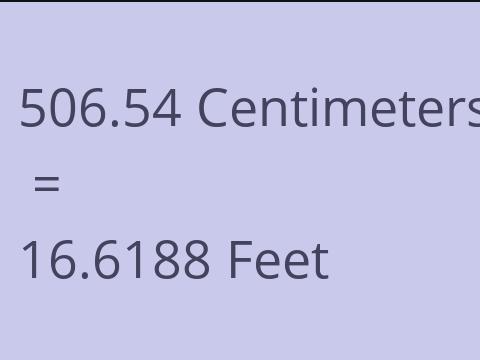 506.54 CM TO FEET