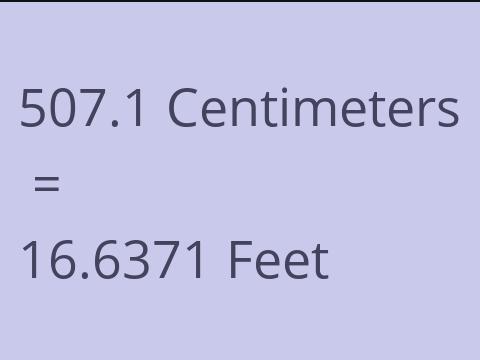 507.1 CM TO FEET