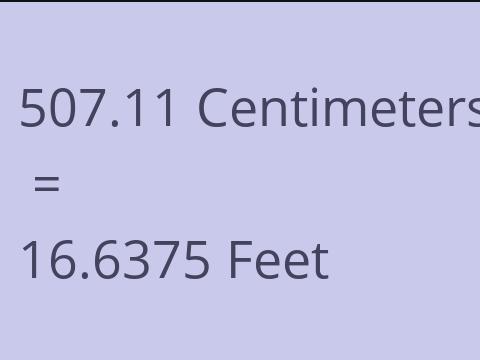 507.11 CM TO FEET