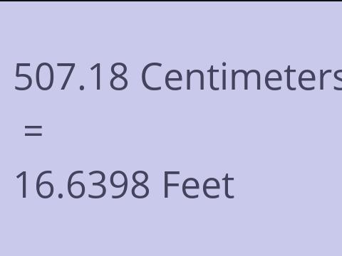 507.18 CM TO FEET