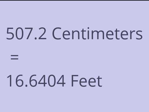 507.2 CM TO FEET