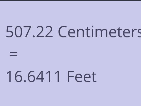 507.22 CM TO FEET