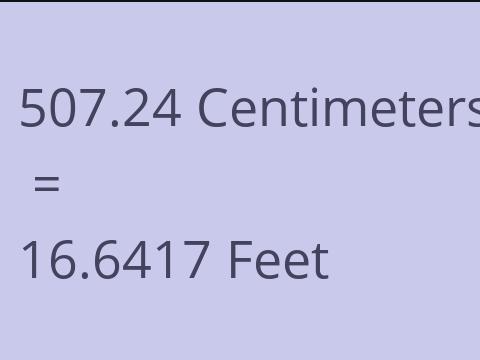 507.24 CM TO FEET