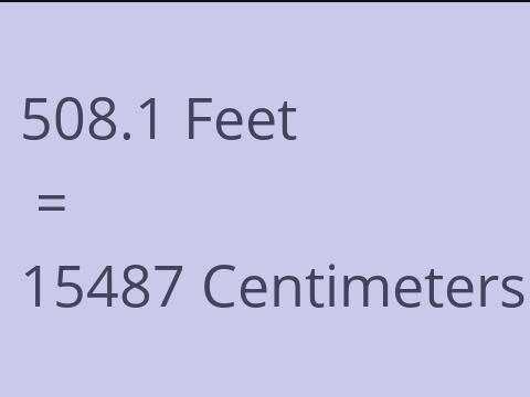 508.1 FEET TO CM