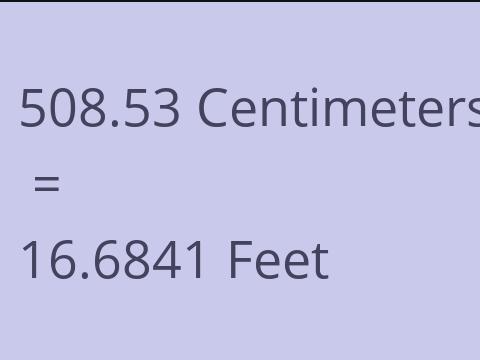 508.53 CM TO FEET