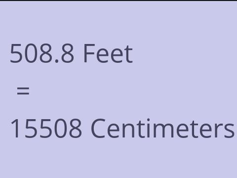 508.8 FEET TO CM