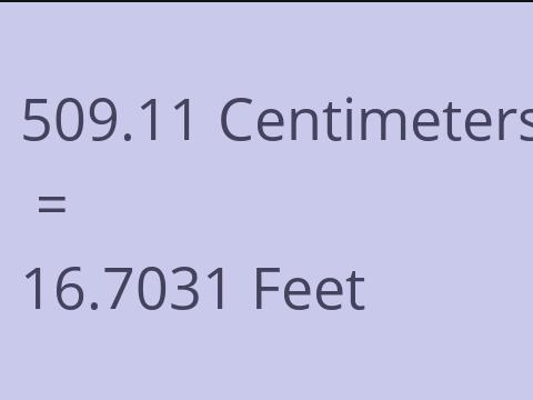 509.11 CM TO FEET