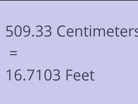 509.33 CM TO FEET