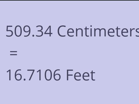 509.34 CM TO FEET