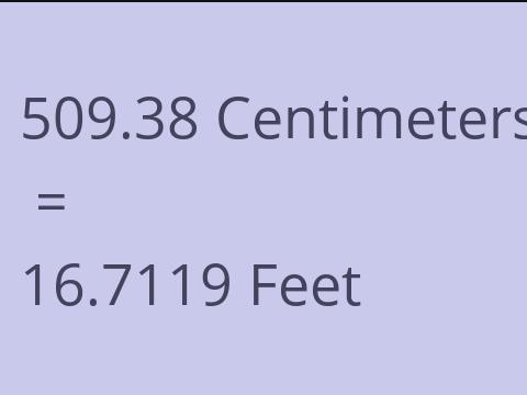 509.38 CM TO FEET