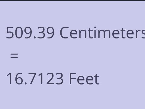 509.39 CM TO FEET