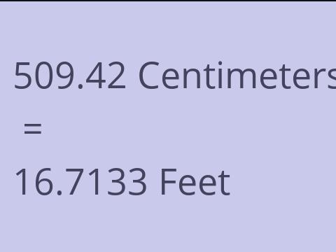 509.42 CM TO FEET