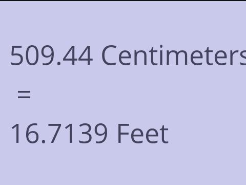 509.44 CM TO FEET