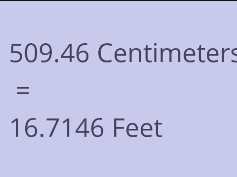 509.46 CM TO FEET