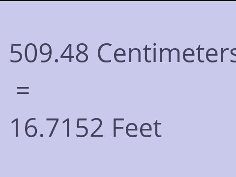 509.48 CM TO FEET