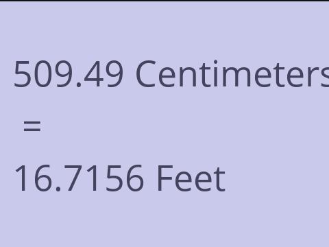 509.49 CM TO FEET