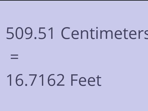 509.51 CM TO FEET