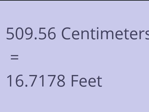 509.56 CM TO FEET