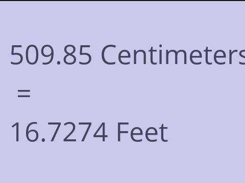 509.85 CM TO FEET