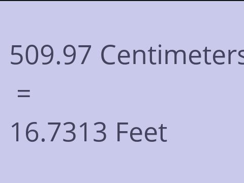 509.97 CM TO FEET