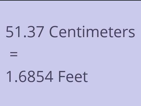 51.37 CM TO FEET