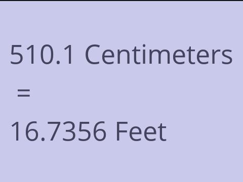 510.1 CM TO FEET