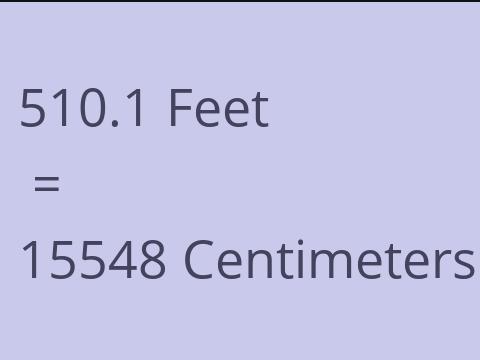 510.1 FEET TO CM