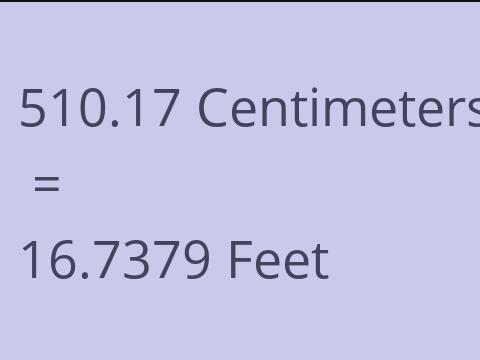 510.17 CM TO FEET