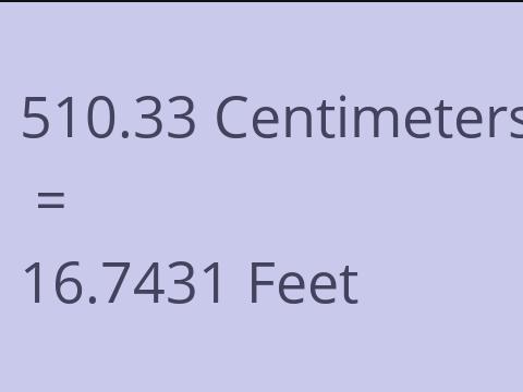 510.33 CM TO FEET