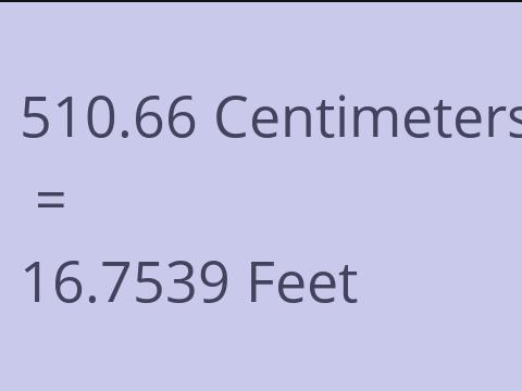 510.66 CM TO FEET