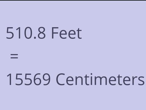 510.8 FEET TO CM