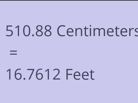 510.88 CM TO FEET