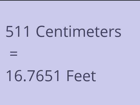 511 CM TO FEET