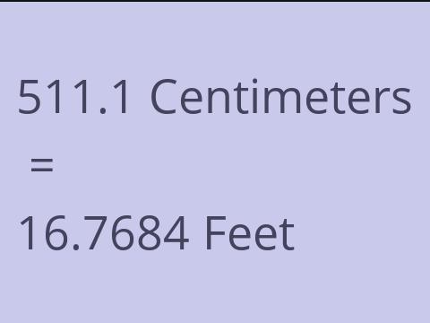 511.1 CM TO FEET