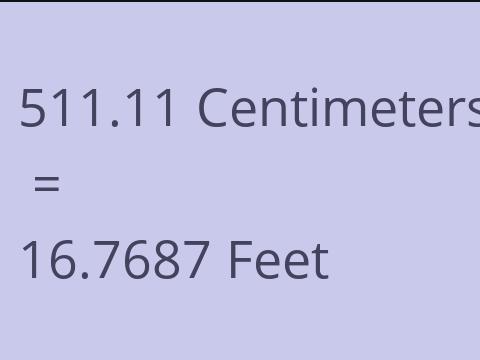 511.11 CM TO FEET