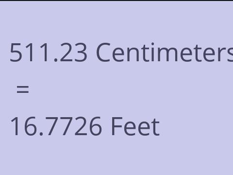 511.23 CM TO FEET