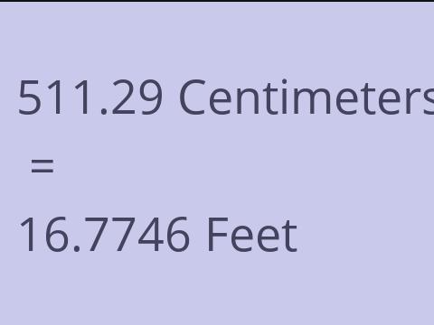 511.29 CM TO FEET