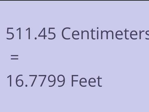 511.45 CM TO FEET