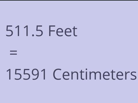 511.5 FEET TO CM