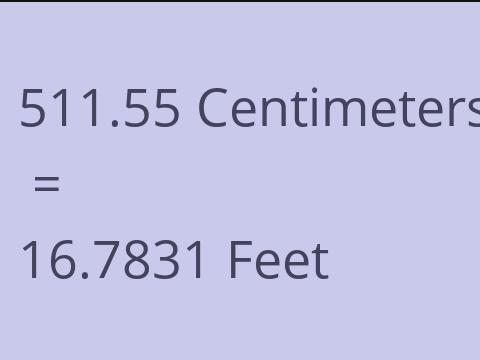 511.55 CM TO FEET