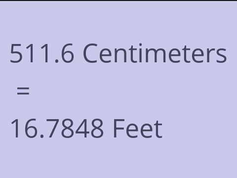 511.6 CM TO FEET