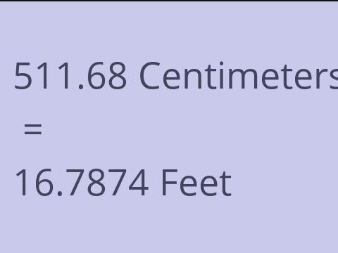 511.68 CM TO FEET