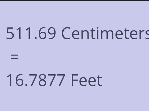 511.69 CM TO FEET