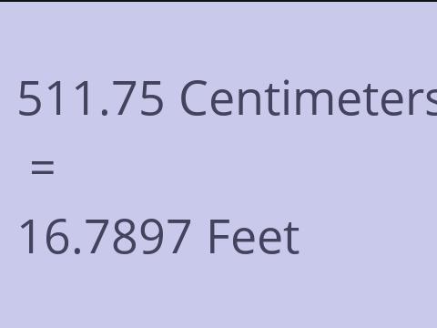 511.75 CM TO FEET