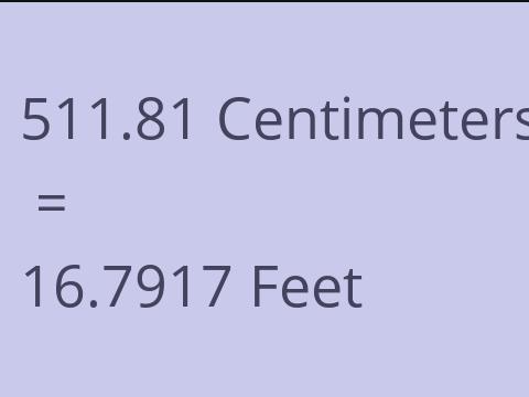 511.81 CM TO FEET