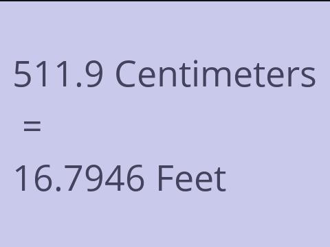 511.9 CM TO FEET