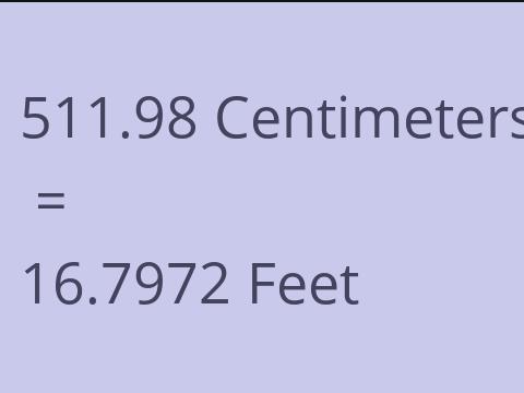 511.98 CM TO FEET