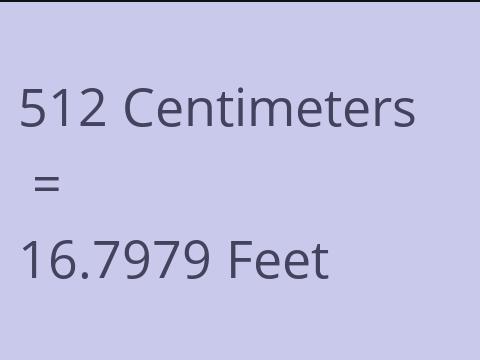 512 CM TO FEET